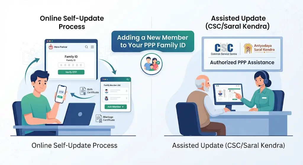 PPP Family ID Add New Member Online 2026: How to Add a Member in Haryana Family ID