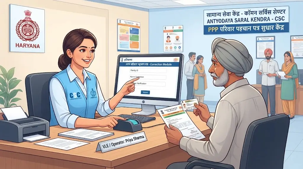 PPP Family ID Name Correction Online 2026 – Haryana Family ID Name Update