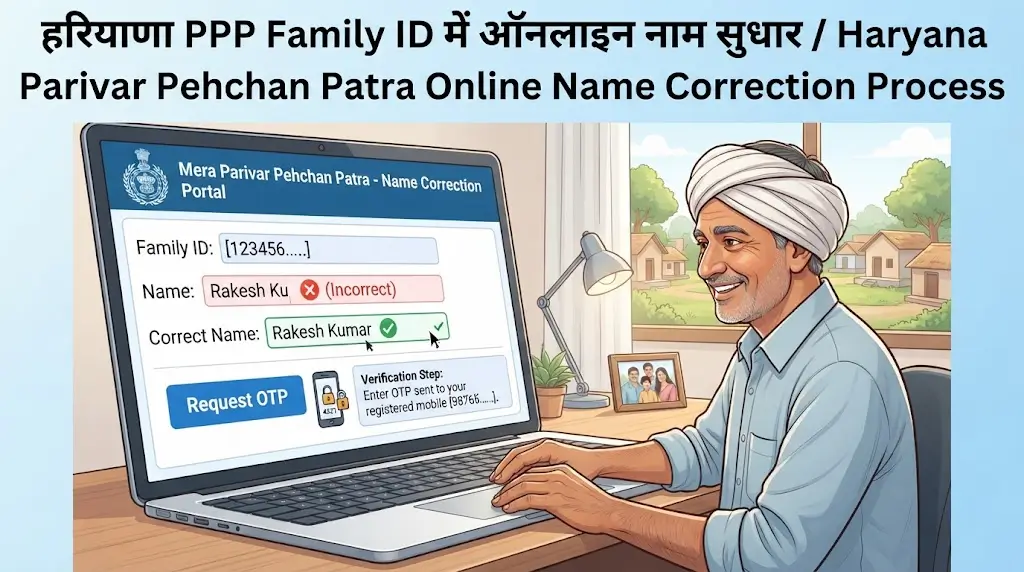 PPP Family ID Name Correction Online 2026 – Haryana Family ID Name Update