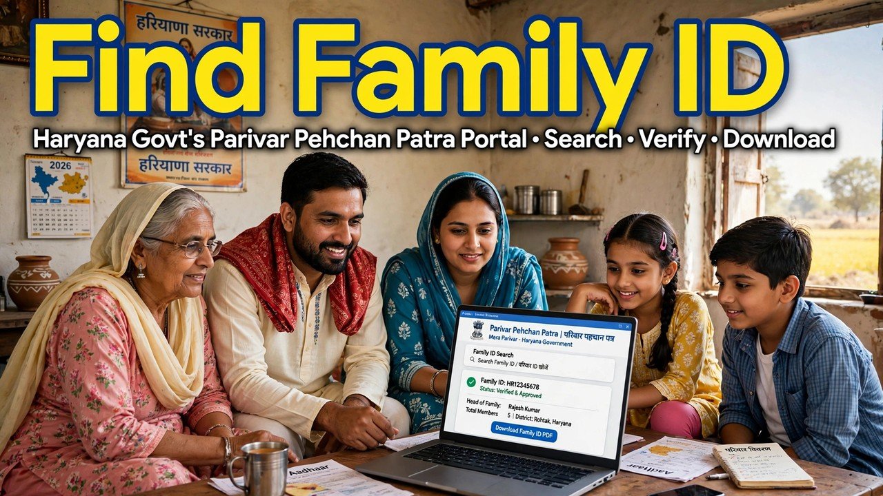 Haryana family trying to find their Family ID without the ID number on the official portal