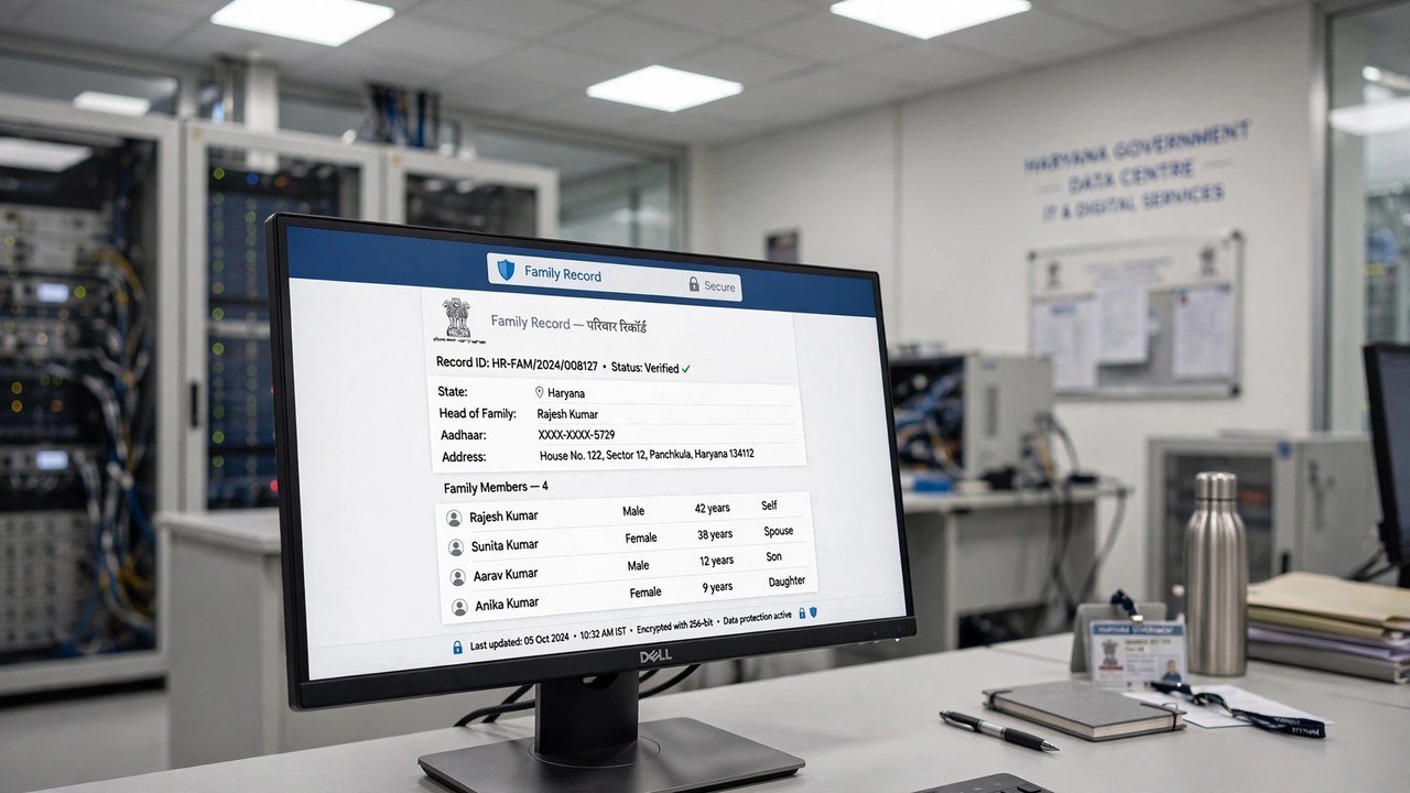 Secure Family Information Data Repository system in Haryana used only by eligible government bodies