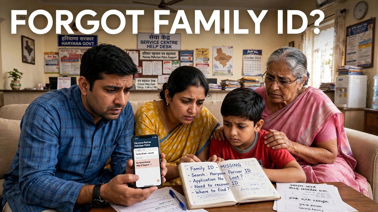 Haryana family searching at home for a forgotten PPP Family ID number