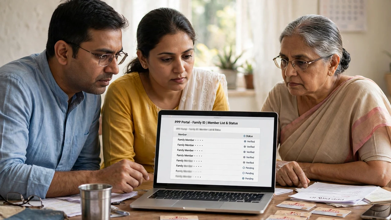 Family checking Family ID member list and status on PPP portal