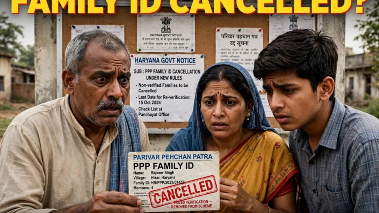 Family ID cancelled Haryana new rules check your name in list