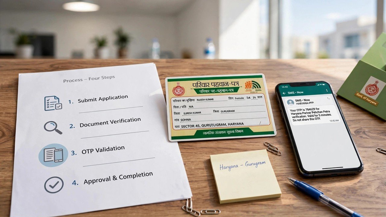 Four stages of PPP income verification and correction shown as a simple step chart on a desk