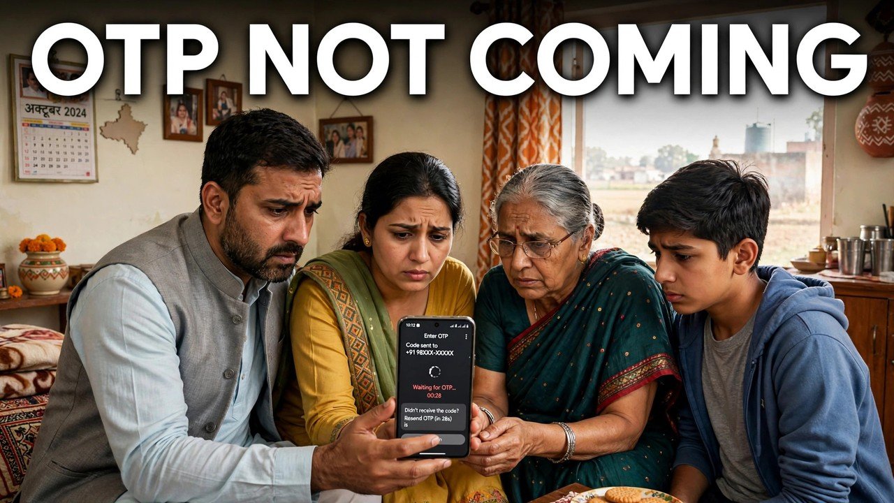 Haryana family waiting for a PPP login OTP on the Head of Family mobile phone