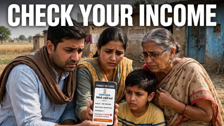 Haryana family checking income in Family ID worried about BPL status
